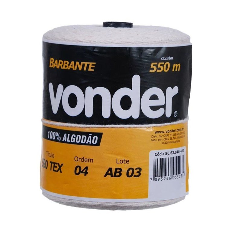 Barbante Algodão 550 Metros Vonder