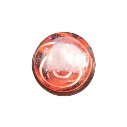 Orgonite Semi-esférico Vermelho e Verde com Quartzo Rosa - 4