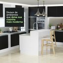 Ver mais imagens de Ilha de Cozinha com Bancada e Balcão 120 Cm Branco/preto Glamy Madesa Branco/preto
