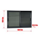 Ver imagem 4 de Veneziana Alumínio Elite 3 Folhas Moveis 100 x 100 V.Liso Preto Brimak