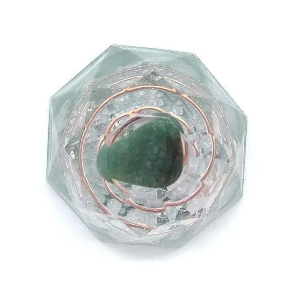 Orgonite Baguá Diamante Verde Com Quartzo Verde - Saúde - 2