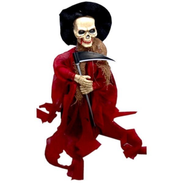 Caveira com Foice com Som e Luz Halloween - 1