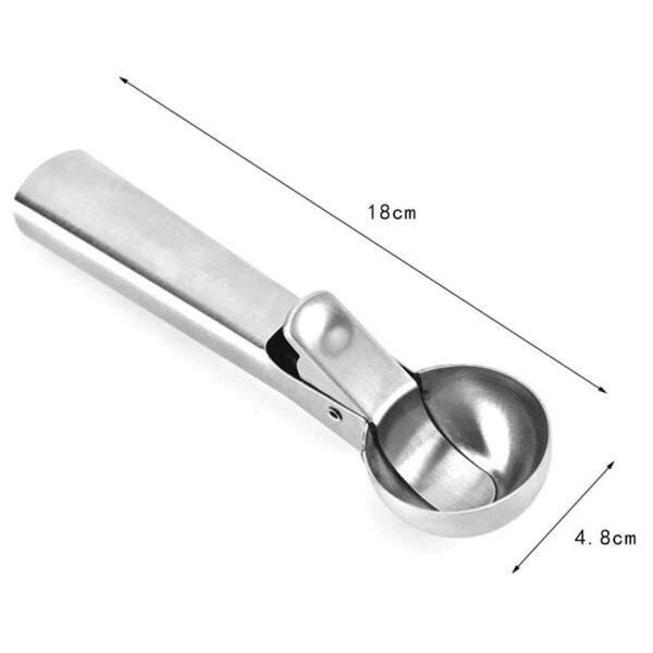 Colher De Sorvete Inox Com Ejetor De Bola 18X5X4Cm Mimo - 2