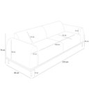 Ver imagem 5 de Sofá 03 Lugares Para Sala de Estar Kiev 210 cm D02 Linho Bege C-107 - Lyam Decor