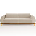 Ver imagem 3 de Sofá 03 Lugares Para Sala de Estar Kiev 210 cm D02 Linho Bege C-107 - Lyam Decor