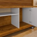 Ver imagem 6 de Home para TV Taurus 47 160cm MDF MDP Naturalle e Off White Bechara Móveis