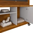 Ver imagem 2 de Home para TV Taurus 47 160cm MDF MDP Naturalle e Off White Bechara Móveis