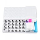 Ver imagem 3 de Kit Confeiteiro 23 Bicos Inox 1 Saco Decoração Bolo Cupcake