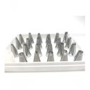 Ver imagem 1 de Kit Confeiteiro 23 Bicos Inox 1 Saco Decoração Bolo Cupcake