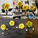 Ver mais imagens de Kit 3 Peças para Banheiro com Flores em Ferro:amarelo