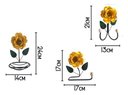 Ver imagem 3 de Kit 3 Peças para Banheiro com Flores em Ferro:amarelo