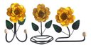 Ver imagem 1 de Kit 3 Peças para Banheiro com Flores em Ferro:amarelo