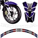 Ver imagem 1 de Combo Protetor Adesivo Tanque e Aro Moto Cb Twister 250 Azul Cobra Motoparts