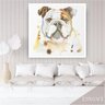 Quadro Bulldog Ingles 80X80Cm Slim Amadeirada B086 - 2