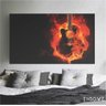 Quadro Música Fire Canvas 90X60Cm Slim Amadeirada L003 - 2