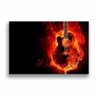Quadro Música Fire Canvas 90X60Cm Slim Amadeirada L003 - 3