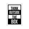 Quadro Decorativo Think Outside Em MDF Preto 60x42cm - 1