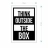 Quadro Decorativo Think Outside Em MDF Preto 60x42cm - 3