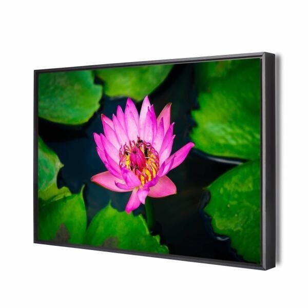 Quadro Canvas Floral Levian S. 60X40Cm Slim Preta H011 - 1