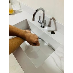 BANCADA EM PORCELANATO COM CUBA ESCULPIDA 80X48 - 6