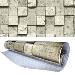 Kit 6 Papel De Parede Canjiquinha Tijolinho Rolo Vinil - 3