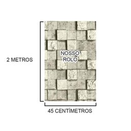 Kit 6 Papel De Parede Canjiquinha Tijolinho Rolo Vinil - 4