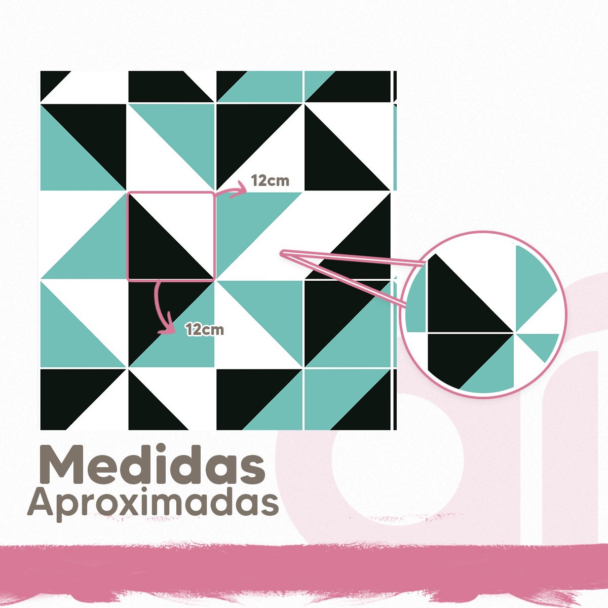 Papel de Parede Adesivo Lavável Triângulos Preto e Verde Quarto Sala 3m - 4
