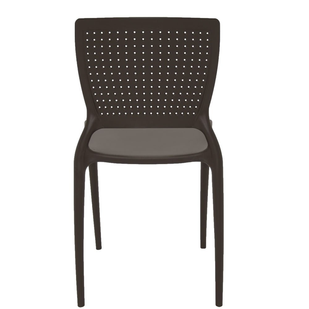 Cadeira Plástica Tramontina Safira Marrom - 4