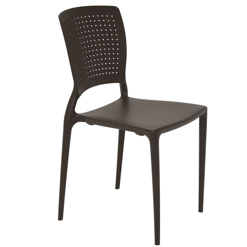 Cadeira Plástica Tramontina Safira Marrom - 3