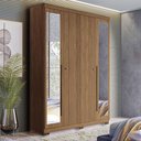 Ver imagem 6 de Guarda Roupa Casal com Cômoda Buriti Havana Master 6 Portas Bater 4 Gavetas MDF-MDP Espelho Pés