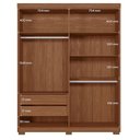 Ver imagem 7 de Guarda Roupa Casal com Cômoda Buriti Havana Master 6 Portas Bater 4 Gavetas MDF-MDP Espelho Pés