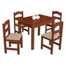 Conjunto Mesa de Jantar Estilo 1.06 com 4 Cadeiras Arauna - 1