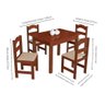 Conjunto Mesa de Jantar Estilo 1.06 com 4 Cadeiras Arauna - 3