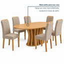 Ver mais imagens de Conjunto de Sala de Jantar 6 Lugares Mesa Orgânica e Cadeiras Carol Cinamomo e Bege