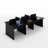 Mesa Escritório Plataforma 6 Lugares 2,70x1,20 Preto Inteira! - 2