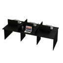 Ver imagem 4 de Mesa Escritório Plataforma 6 Lugares 2,70x1,20 Preto