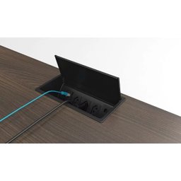 Mesa Escritório Plataforma 6 Lugares 2,70x1,20 Preto Inteira! - 7