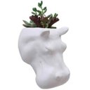 Ver imagem 2 de Vaso De Parede Cachepot Hipopótamo Branco Porcelana