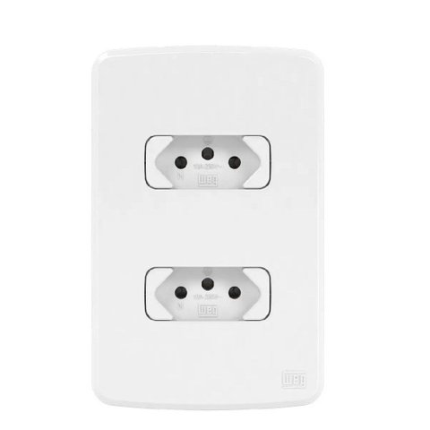 Placa 4x2 com 2 Tomadas 10A Composé Branco – Weg