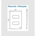 Ver imagem 3 de Placa 4x2 com 2 Tomadas 10A Composé Branco – Weg
