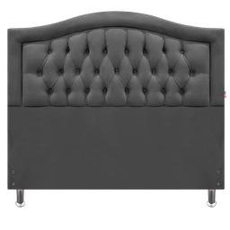 Cabeceira Queen 160 Cama Box Sophia Provençal Cinza Suede com Pés Rbl - 1