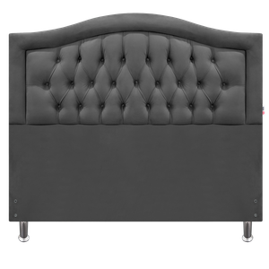 Cabeceira Queen 160 Cama Box Sophia Provençal Cinza Suede com Pés Rbl