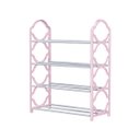 Ver imagem 1 de Organizador de Sapatos Preto com 4 Andares para Calçados:rosa