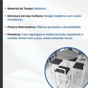 Ver imagem 3 de Conjunto Mesa Alta Bar Bistrô Redonda Imbuia 4 Banquetas Estofado Ind White Don Castro