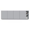 Ver imagem 5 de Armário de Cozinha Aéreo Nevada com Nicho 180cm 4 Portas Cinza Claro - Lumil Lumil Móveis