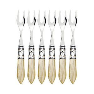 Jogo com 6 Garfos para Petisco Aperitivo Inox Aladim Bugatti