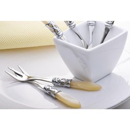 Jogo com 6 Garfos para Petisco Aperitivo Inox Aladim Bugatti - 3