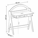 Ver imagem 4 de Mesa Escrivaninha Mali 100% Mdf Natura/branco - Pnr Móveis