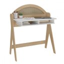 Ver imagem 2 de Mesa Escrivaninha Mali 100% Mdf Natura/branco - Pnr Móveis