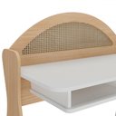 Ver imagem 3 de Mesa Escrivaninha Mali 100% Mdf Natura/branco - Pnr Móveis